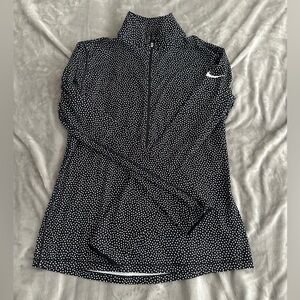 Nike Pro Dri-FIT Half Zip Pullover Top Athletic Activewear black/white XL